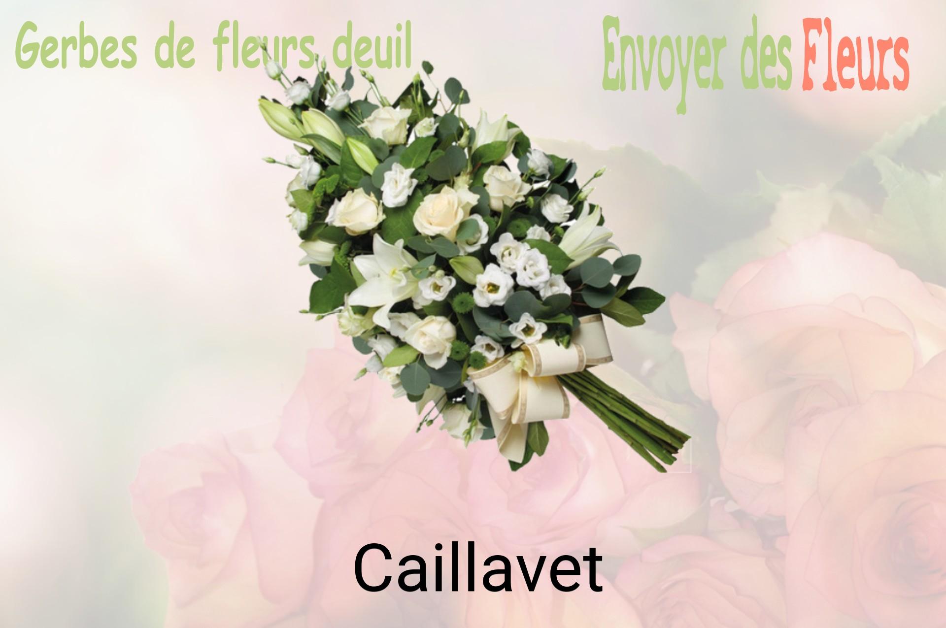 Gerbe de fleurs de deuil livrée à Caillavet